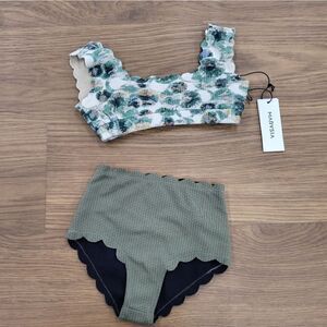 Marysia Swim Bumby 2PC Set Green Scallop Design Size 1